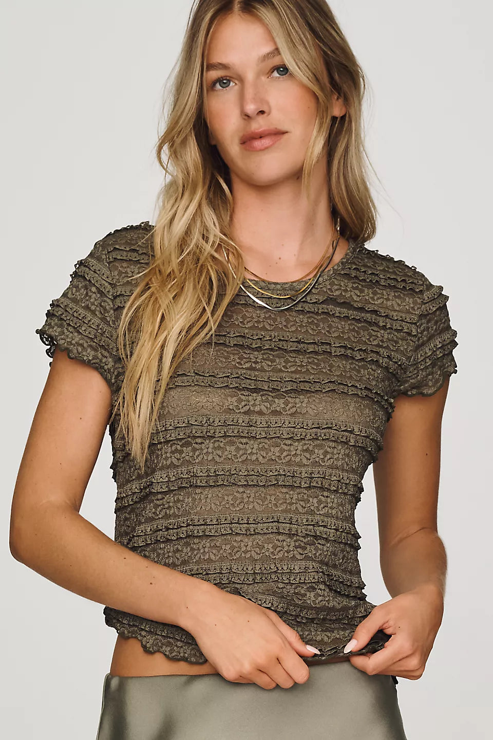 Lace Ruffle Baby Tee