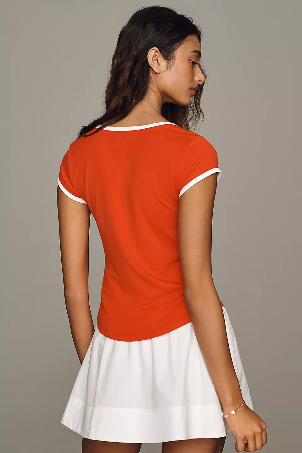 Maeve Cotton V-Neck Tee