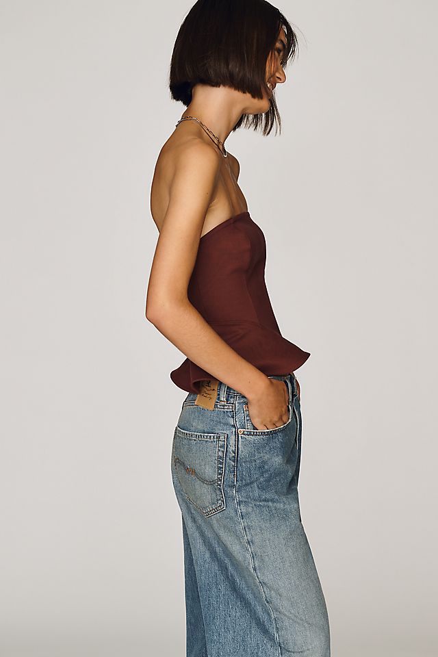 Maeve Peplum Tube Top