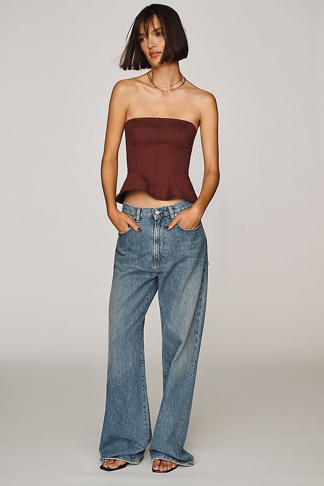 Maeve Peplum Tube Top