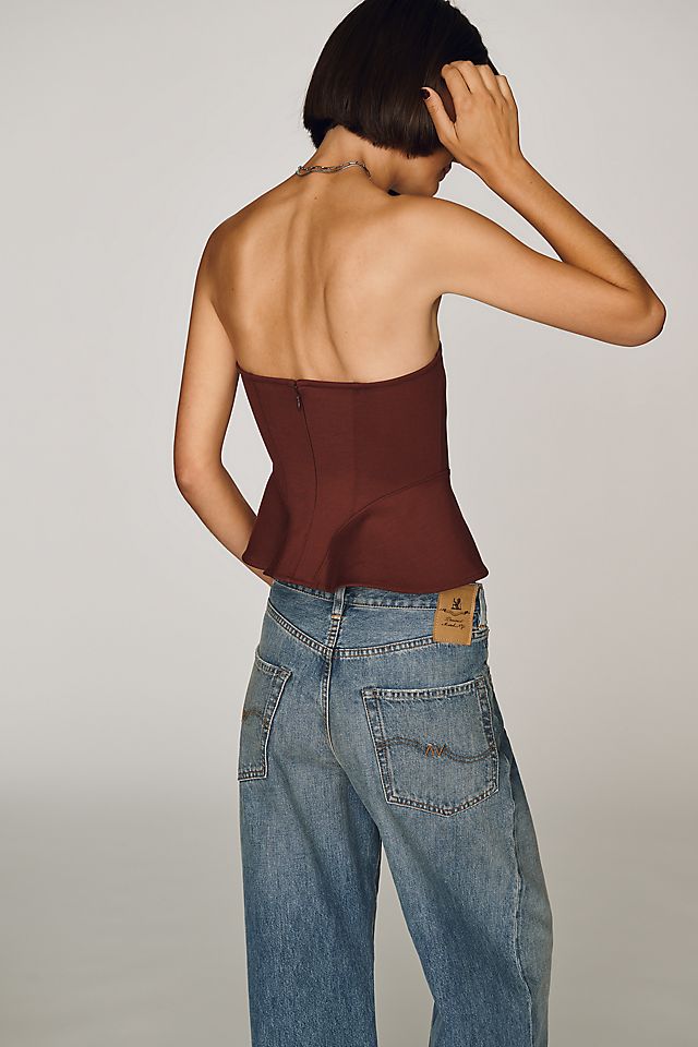 Maeve Peplum Tube Top