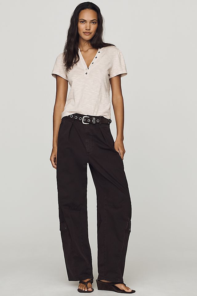 Pilcro Cotton Henley Tee