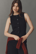 Maeve Button-Front Knit Vest