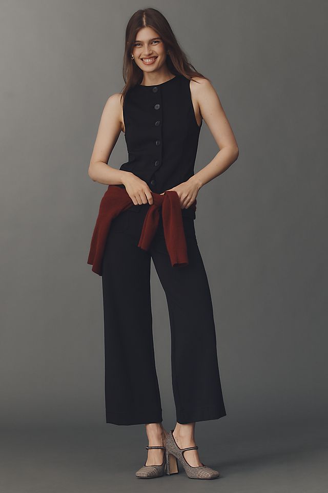 Maeve Button-Front Knit Vest