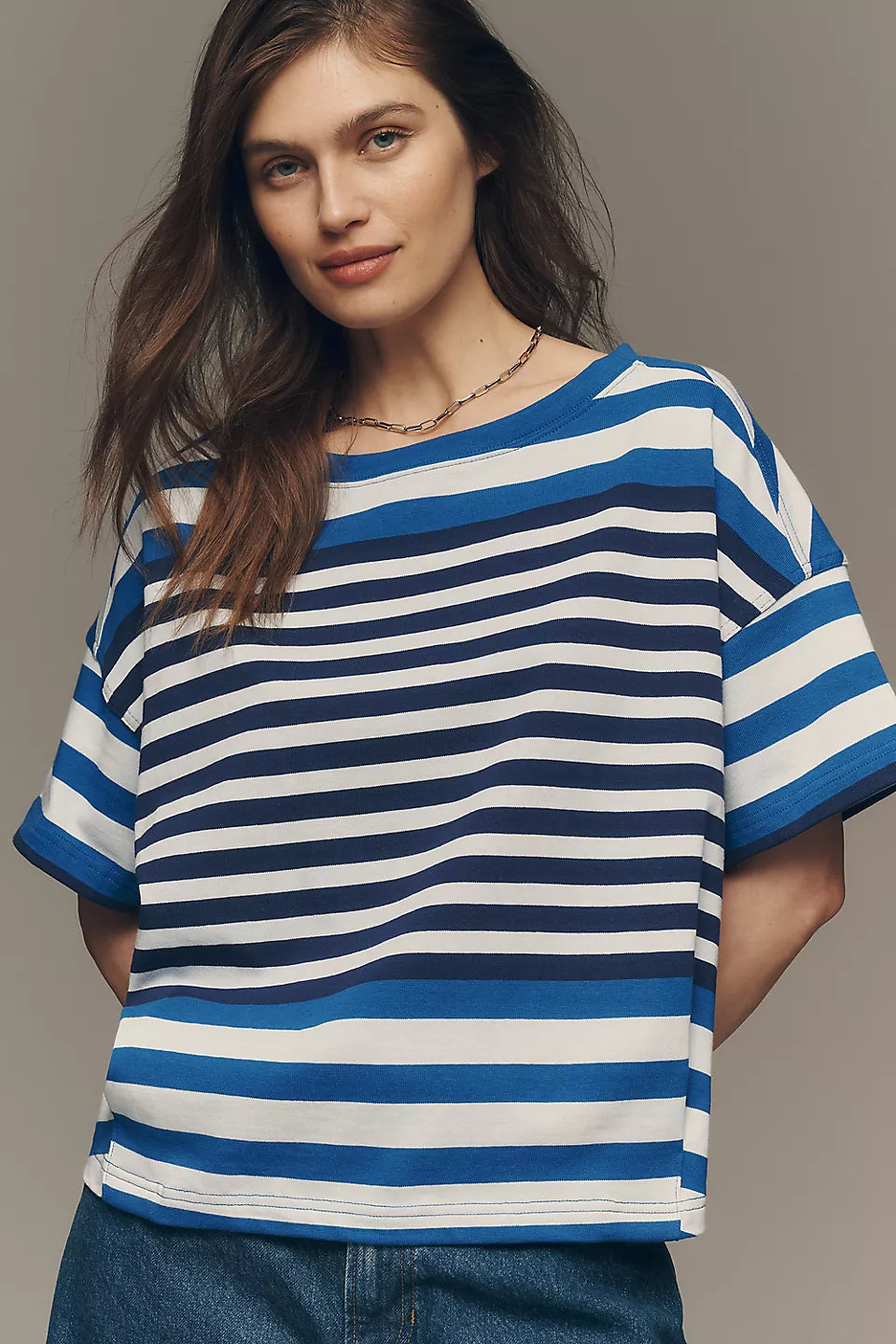 Maeve Cotton Fisherman Stripe Tee