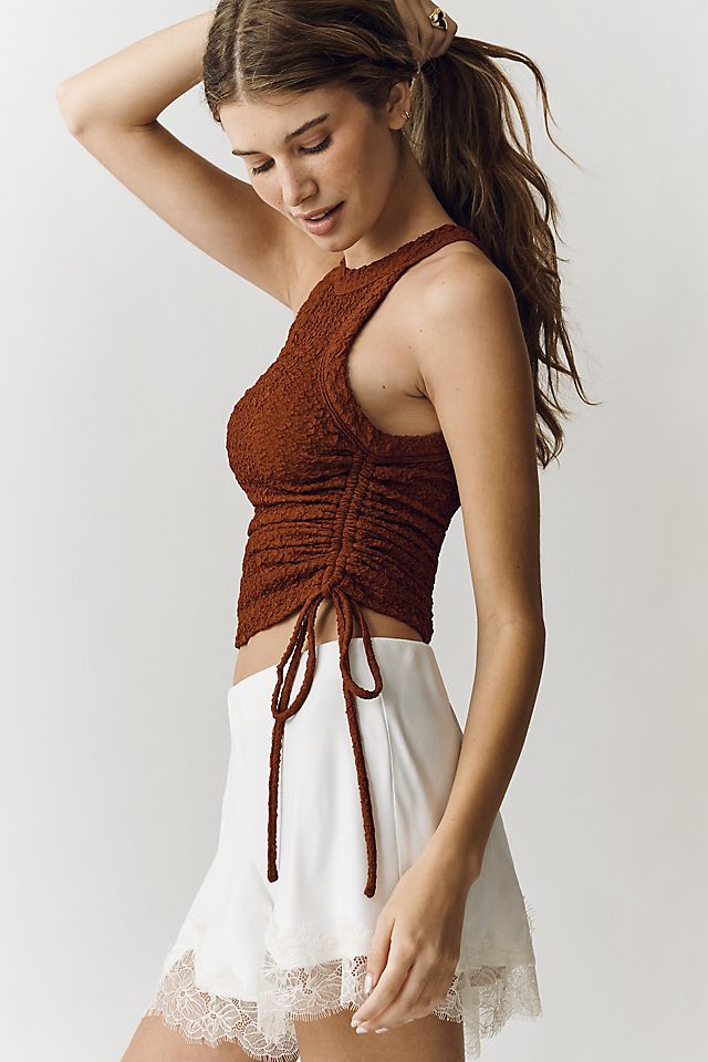 By Anthropologie High Neck Cinched Tank