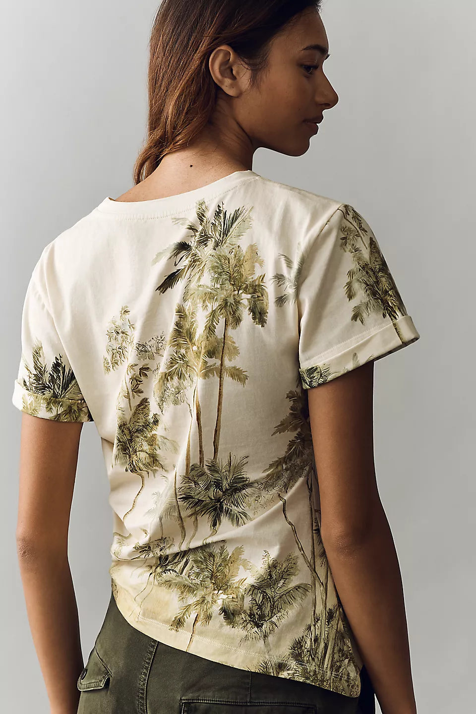 100% Cotton Ruched Asymmetric Tee