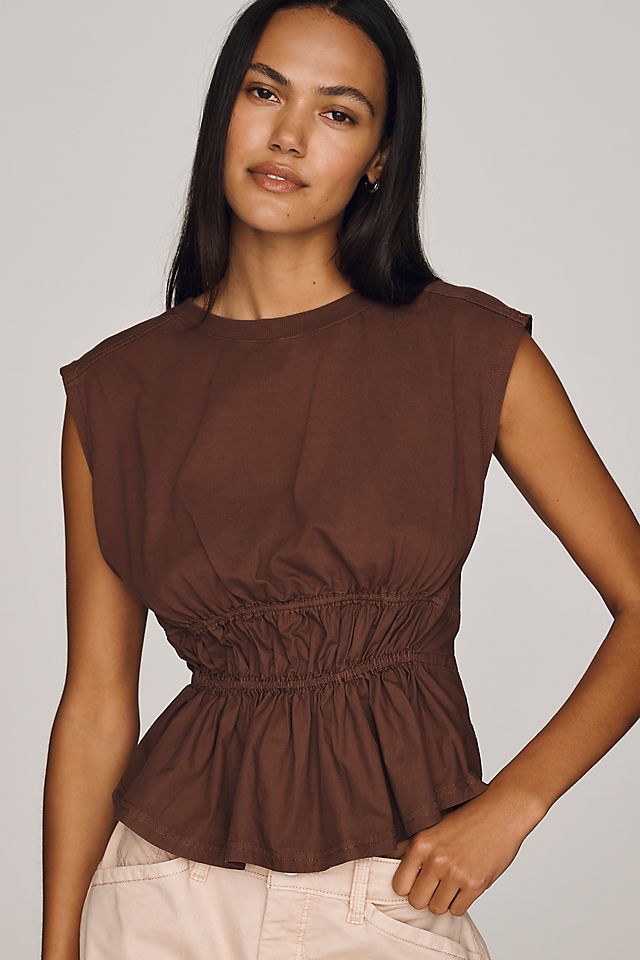 Pilcro 100% Cotton Waisted Muscle Tee