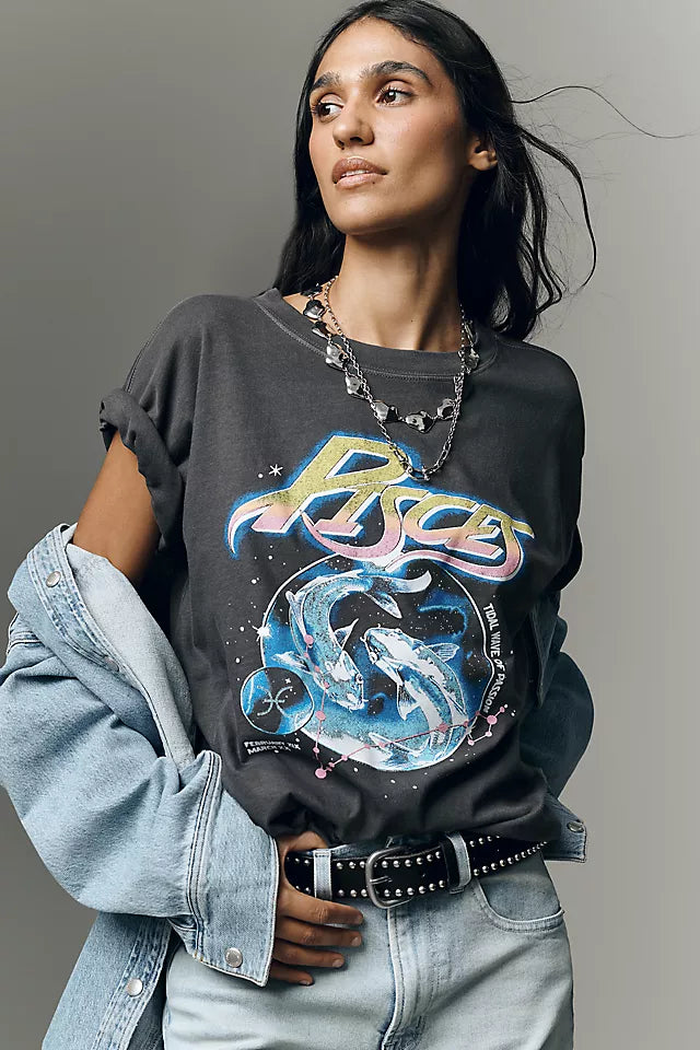 Girl Dangerous Zodiac Graphic Cotton Tee