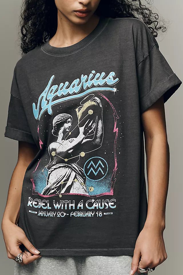 Girl Dangerous Zodiac Graphic Cotton Tee