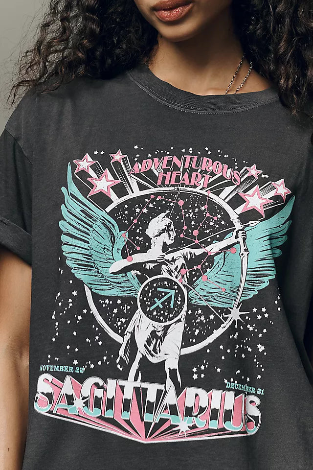 Girl Dangerous Zodiac Graphic Cotton Tee
