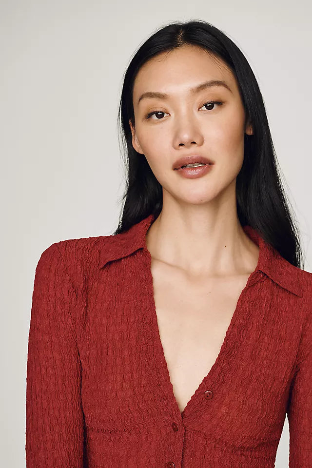 Sanctuary Juno Textured Buttondown Shirt