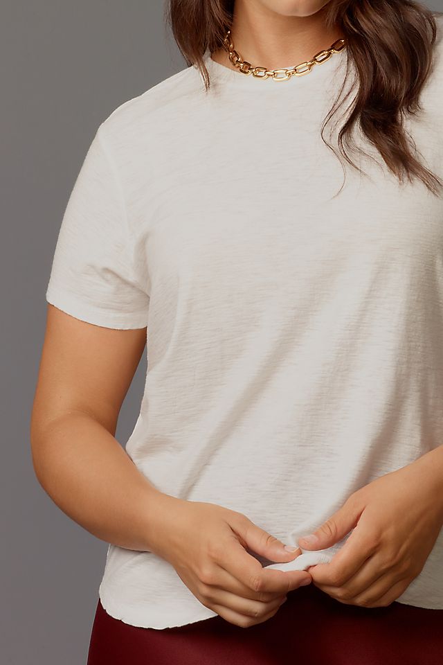 Pilcro Bennie Cotton Slim Crew Neck Tee