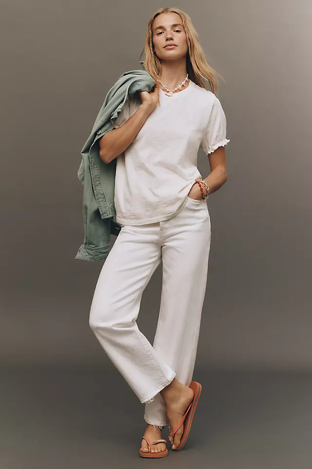 Bennie Cotton Slim Puff Sleeve Tee