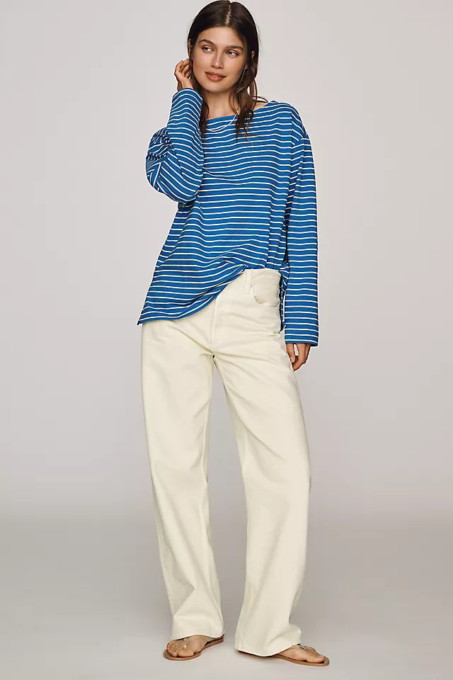 Greer 100% Cotton Relaxed Long-Sleeve Top