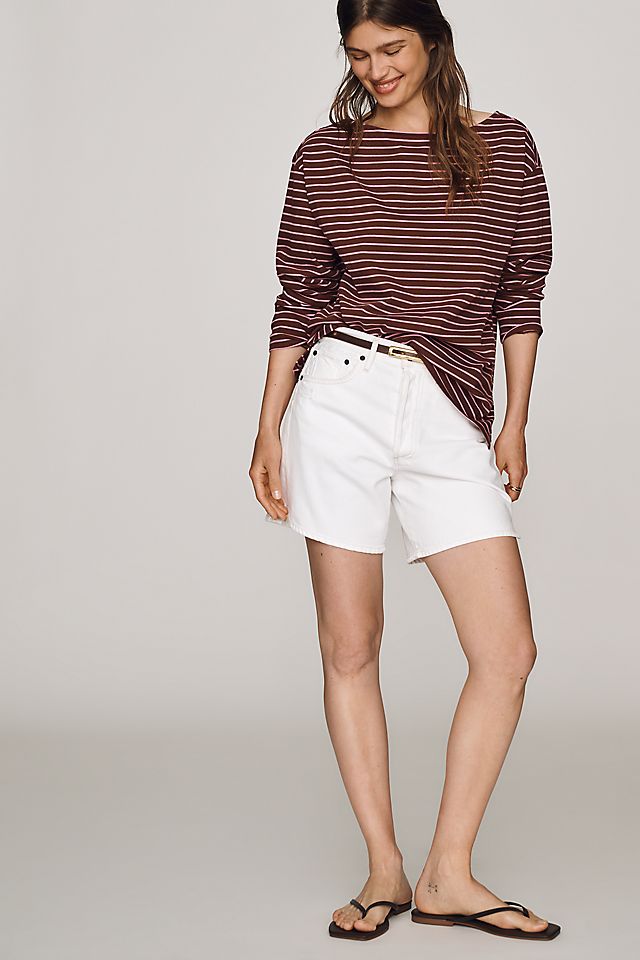 Maeve Greer 100% Cotton Relaxed Long-Sleeve Top