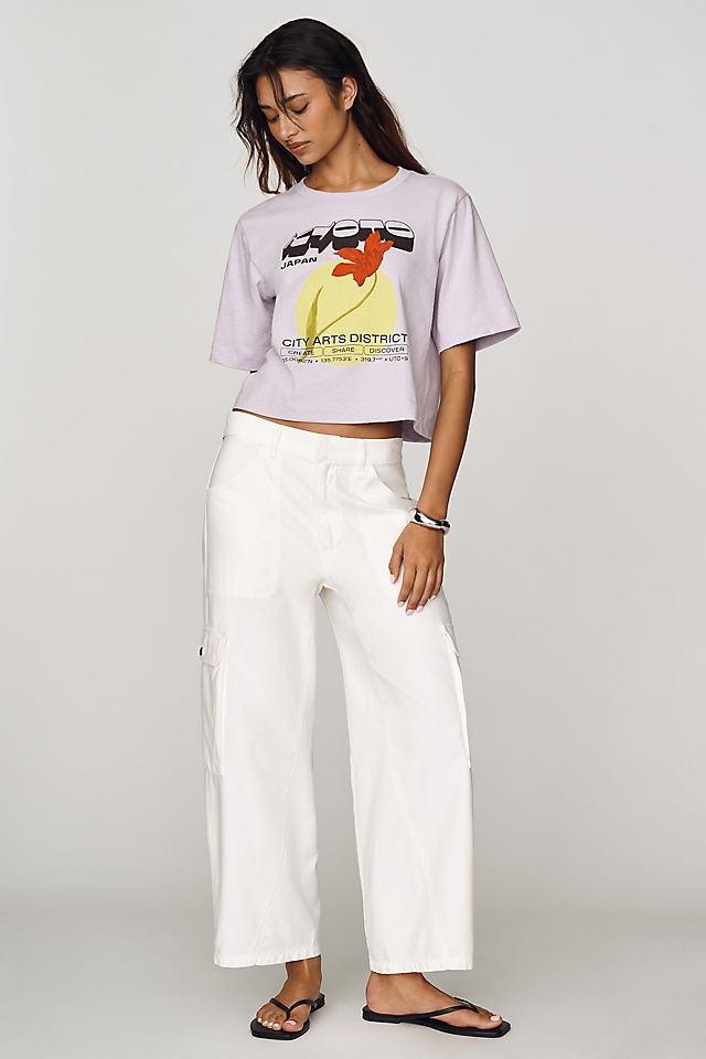 Maeve Cotton Cropped Graphic Tee