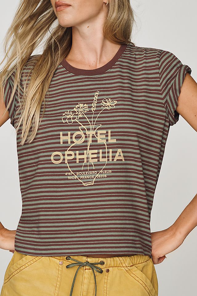 By Anthropologie Hotel Ophelia Cotton Graphic Tee