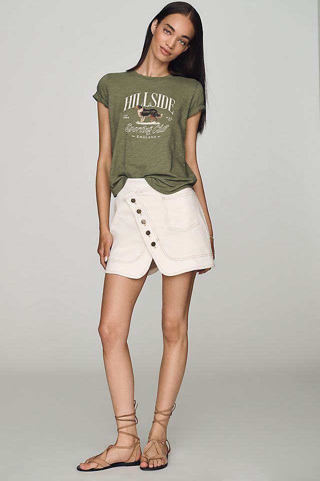 Pilcro Bennie Cotton Slim Crew-Neck Tee