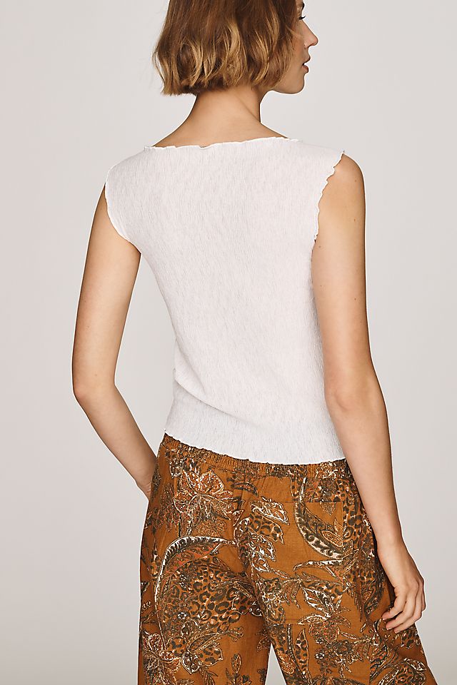 By Anthropologie Plissé Knit Tank