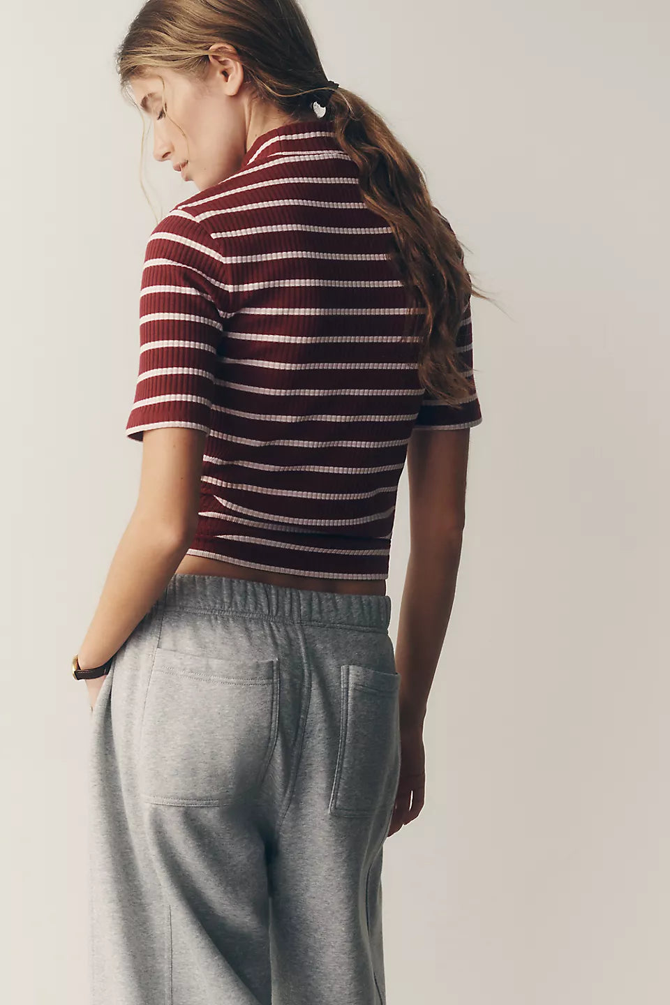 Ribbed Mock-Neck Top