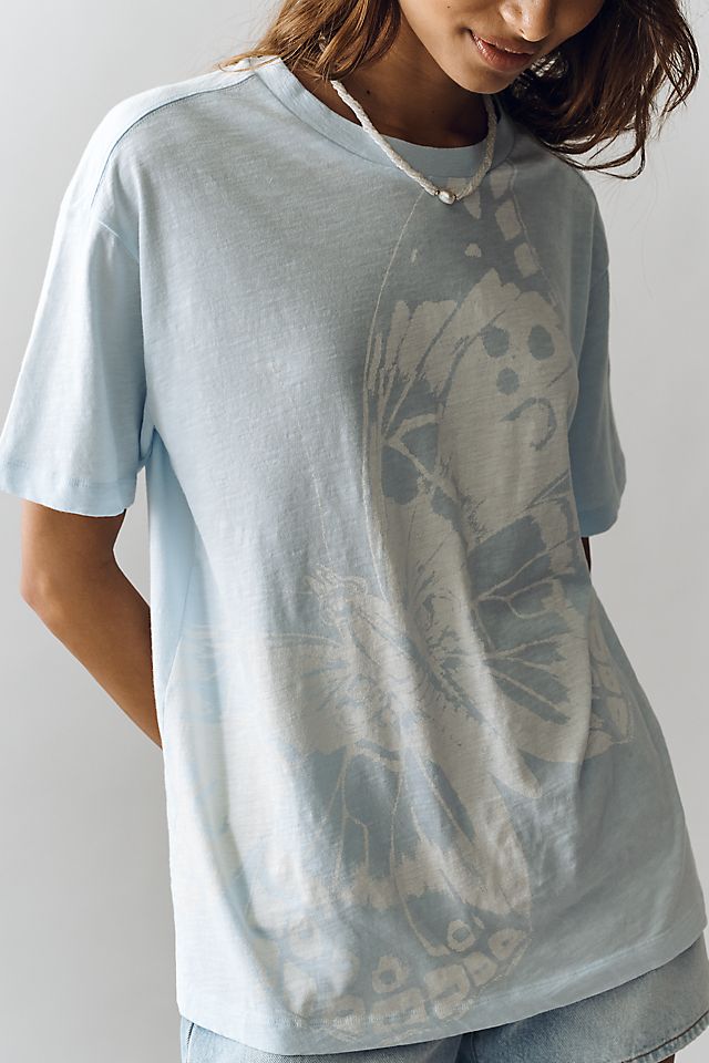 By Anthropologie Cotton Boxy Graphic Tee