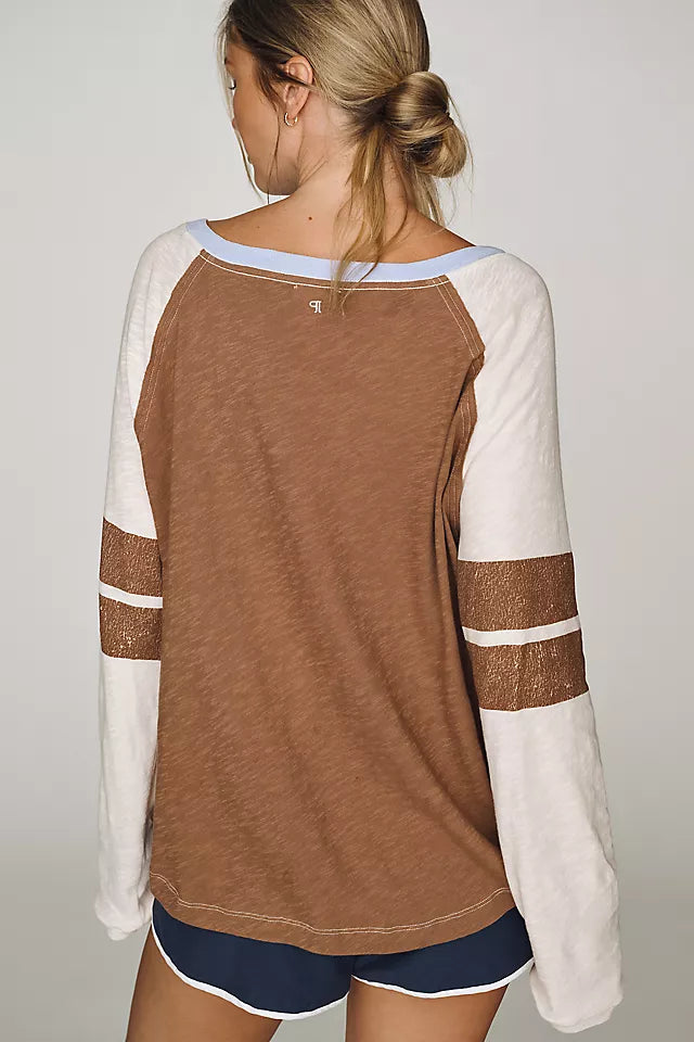 100% Cotton Long-Sleeve Varsity Shirt