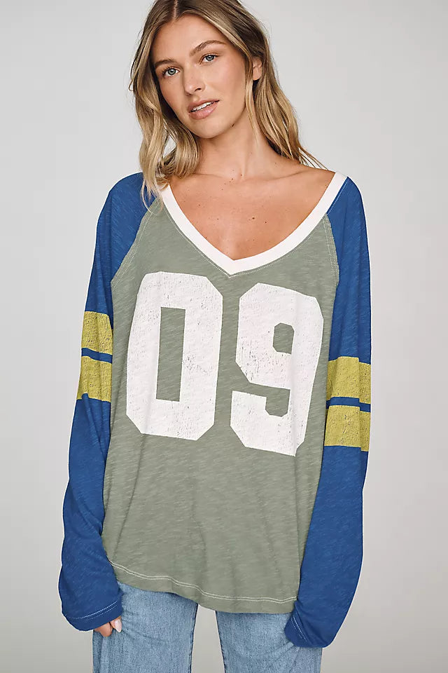 100% Cotton Long-Sleeve Varsity Shirt