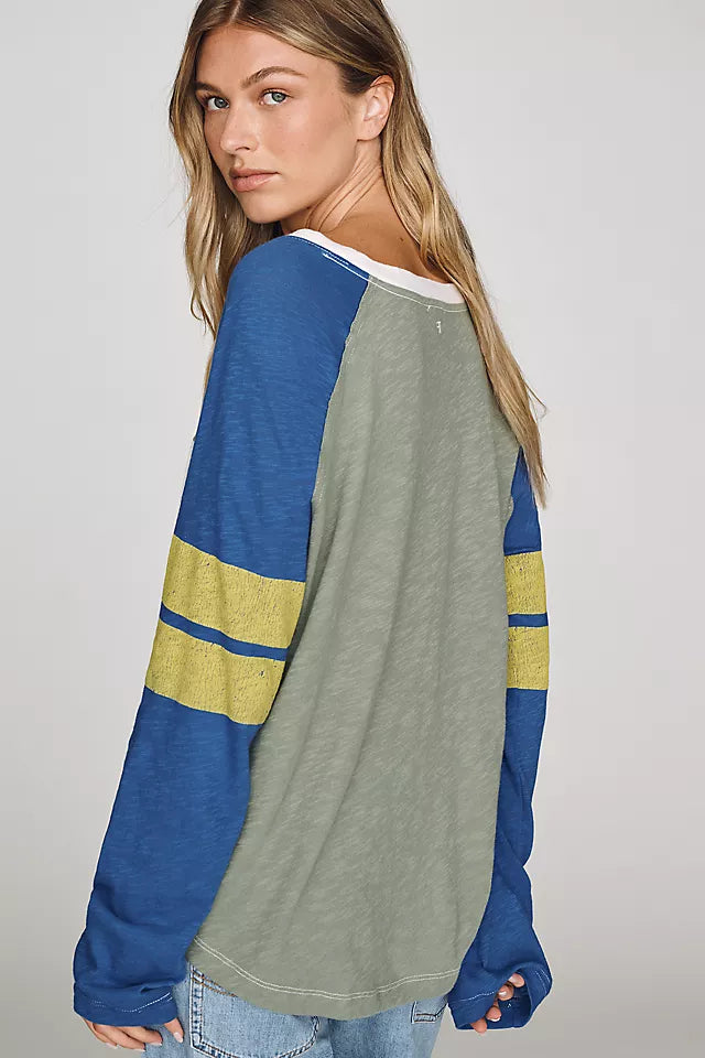 100% Cotton Long-Sleeve Varsity Shirt