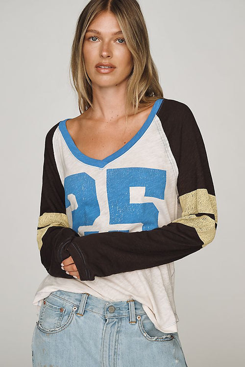 Pilcro 100% Cotton Long-Sleeve Varsity Shirt