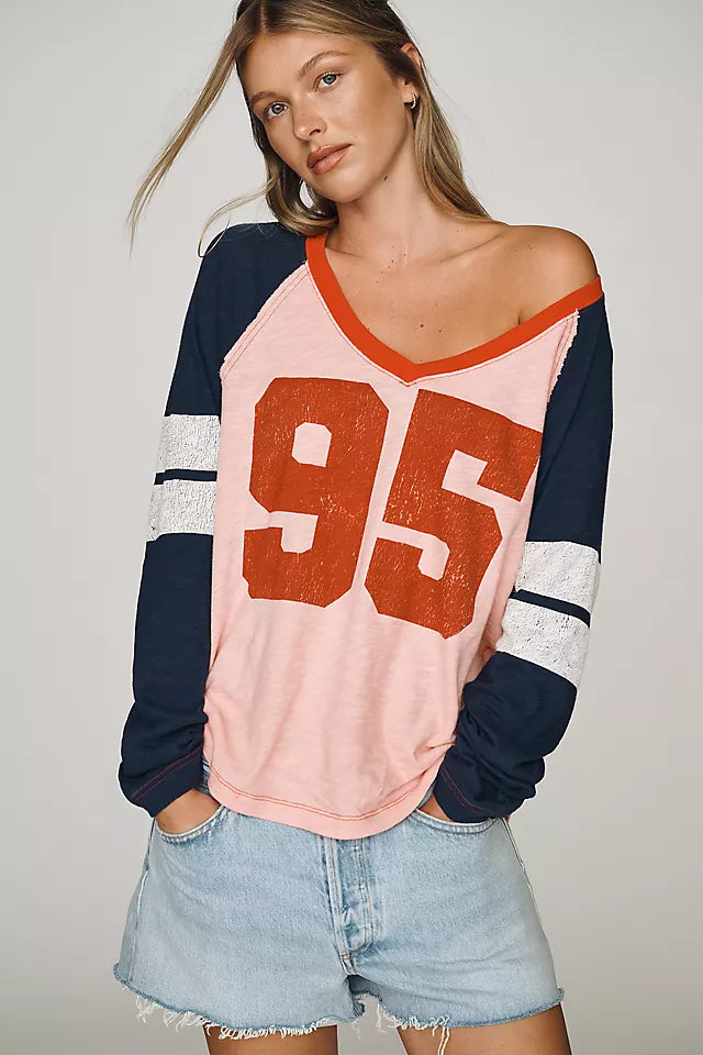 100% Cotton Long-Sleeve Varsity Shirt