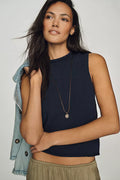 100% Cotton Roll Neck Sweater Tank