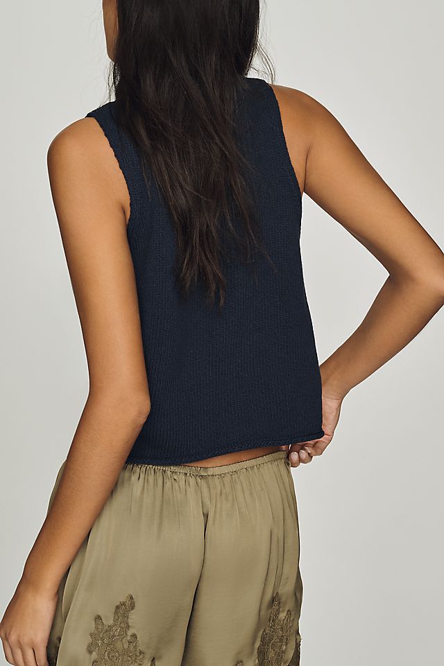 Pilcro 100% Cotton Roll Neck Sweater Tank