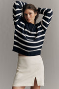 Maeve Linen Stretch Mini Skirt