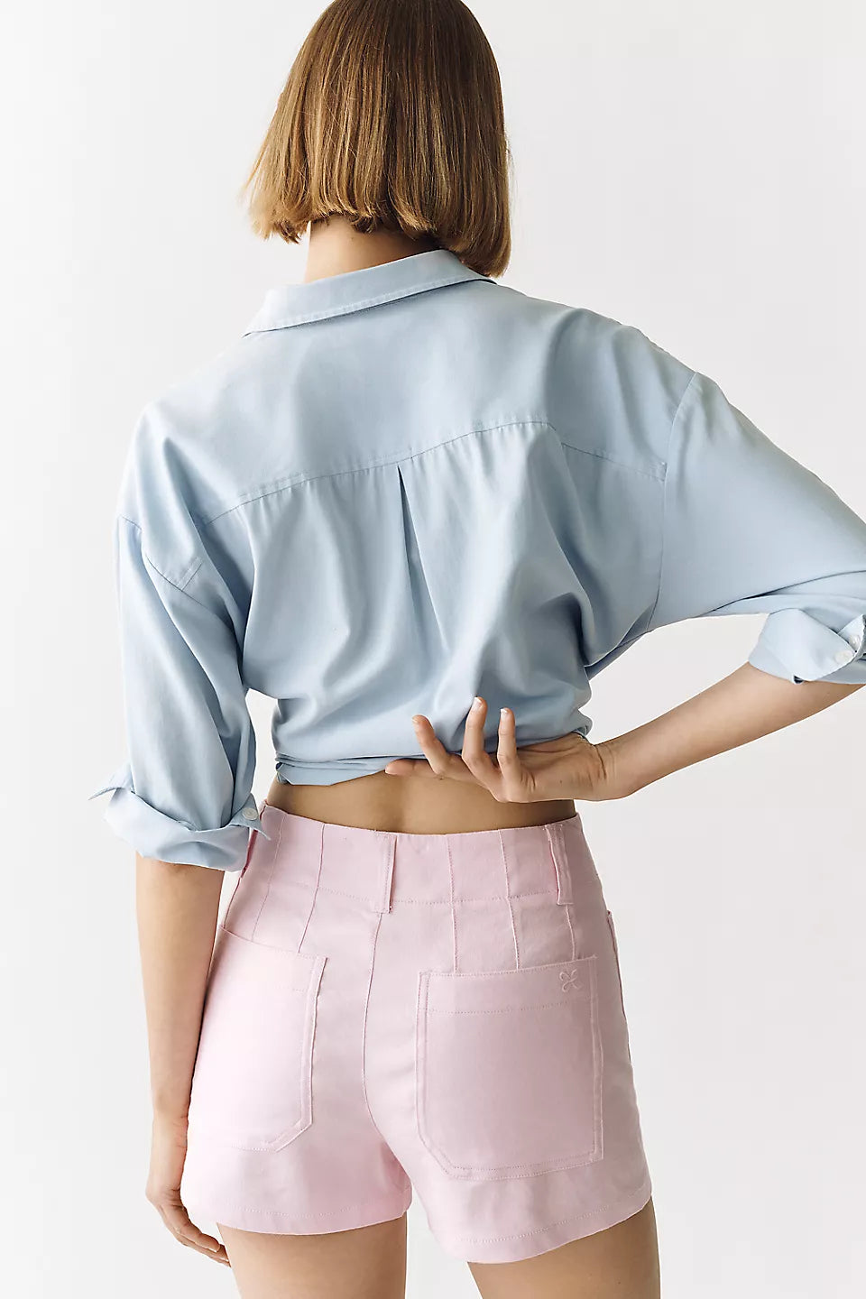 Maeve Colette Linen Stretch High-Rise Shorts