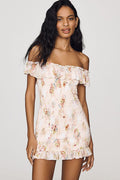 AFRM Syra Off-Shoulder Ruffle Mini Dress