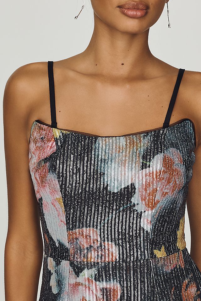 Dress The Population Amity Dress Black Floral