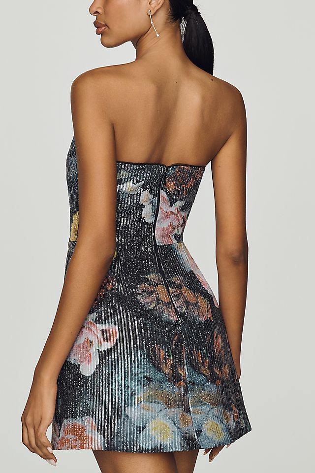Dress The Population Amity Dress Black Floral
