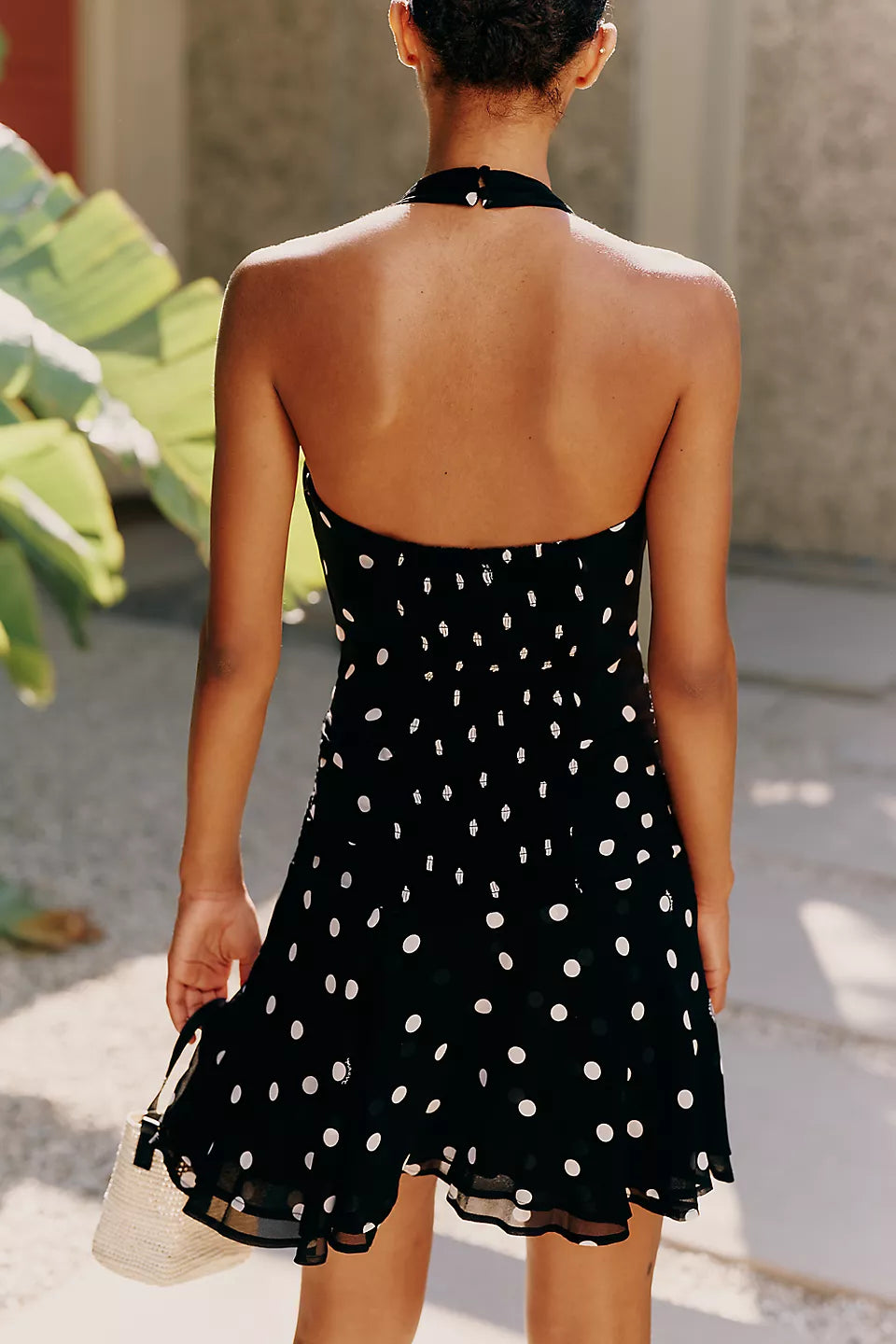 Maeve Halter Mini Dress Black