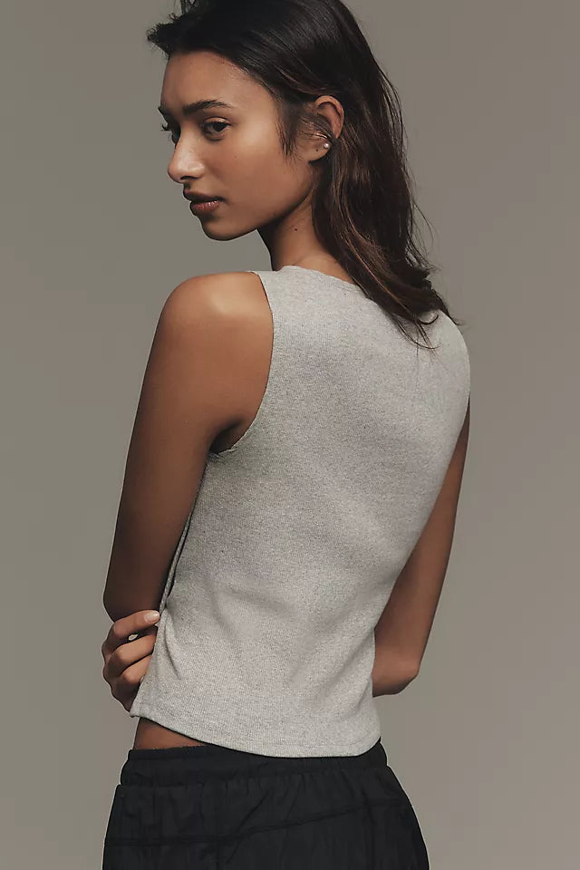 Reformation Hudson Organic Cotton Sleeveless Knit Top