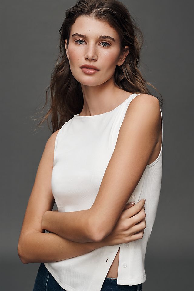Reformation Hudson Organic Cotton Sleeveless Knit Top
