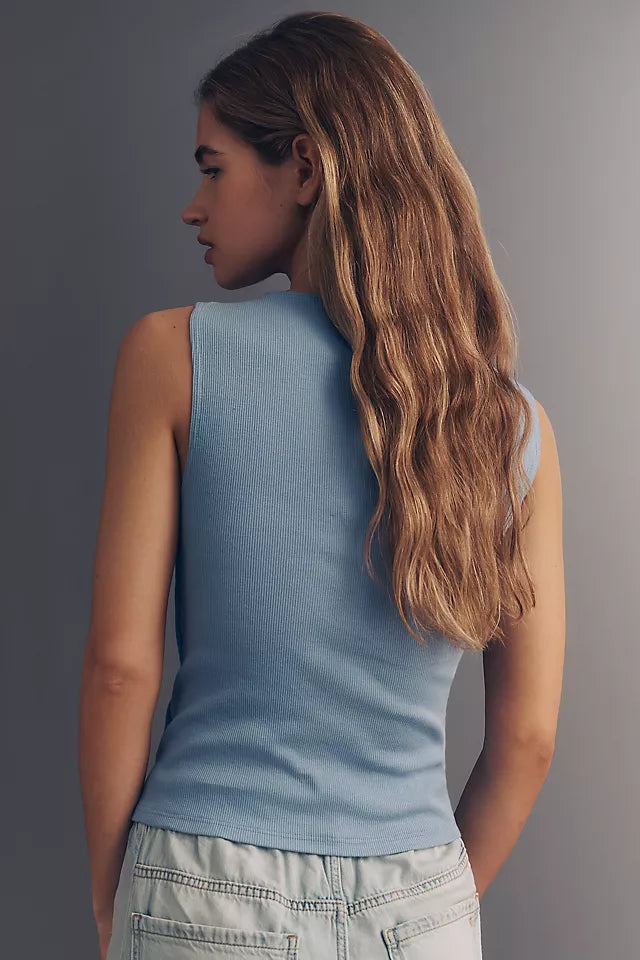 Reformation Hudson Organic Cotton Sleeveless Knit Top