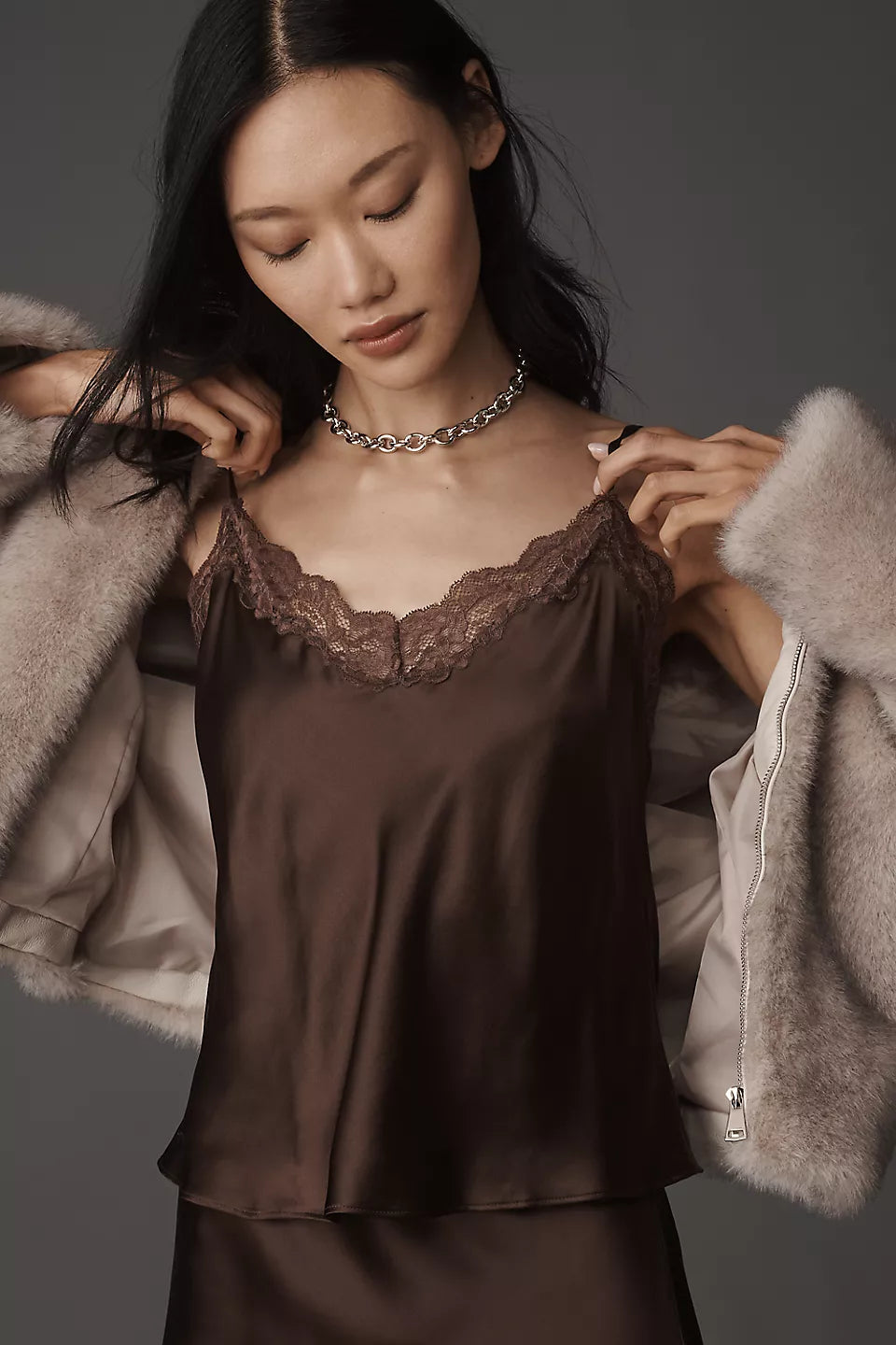 Reformation Teddy Silk Tank Top