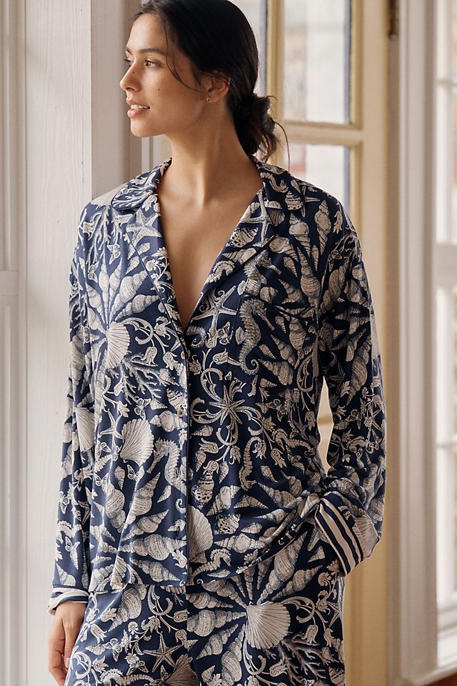 Lyrebird Briar Long-Sleeve Pajama Shirt ModaLuxe