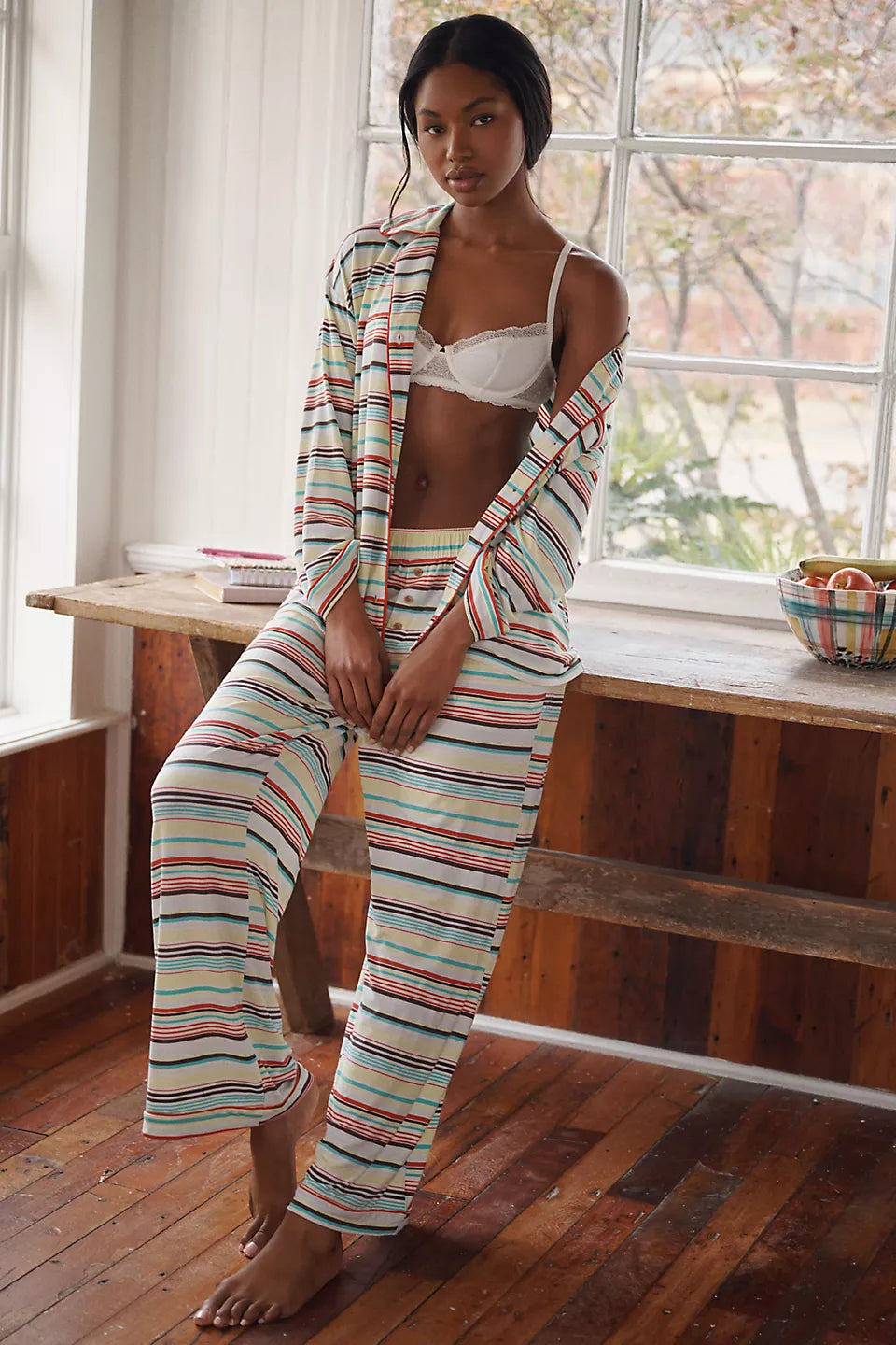 Lyrebird Briar Long-Sleeve Pajama Shirt ModaLuxe