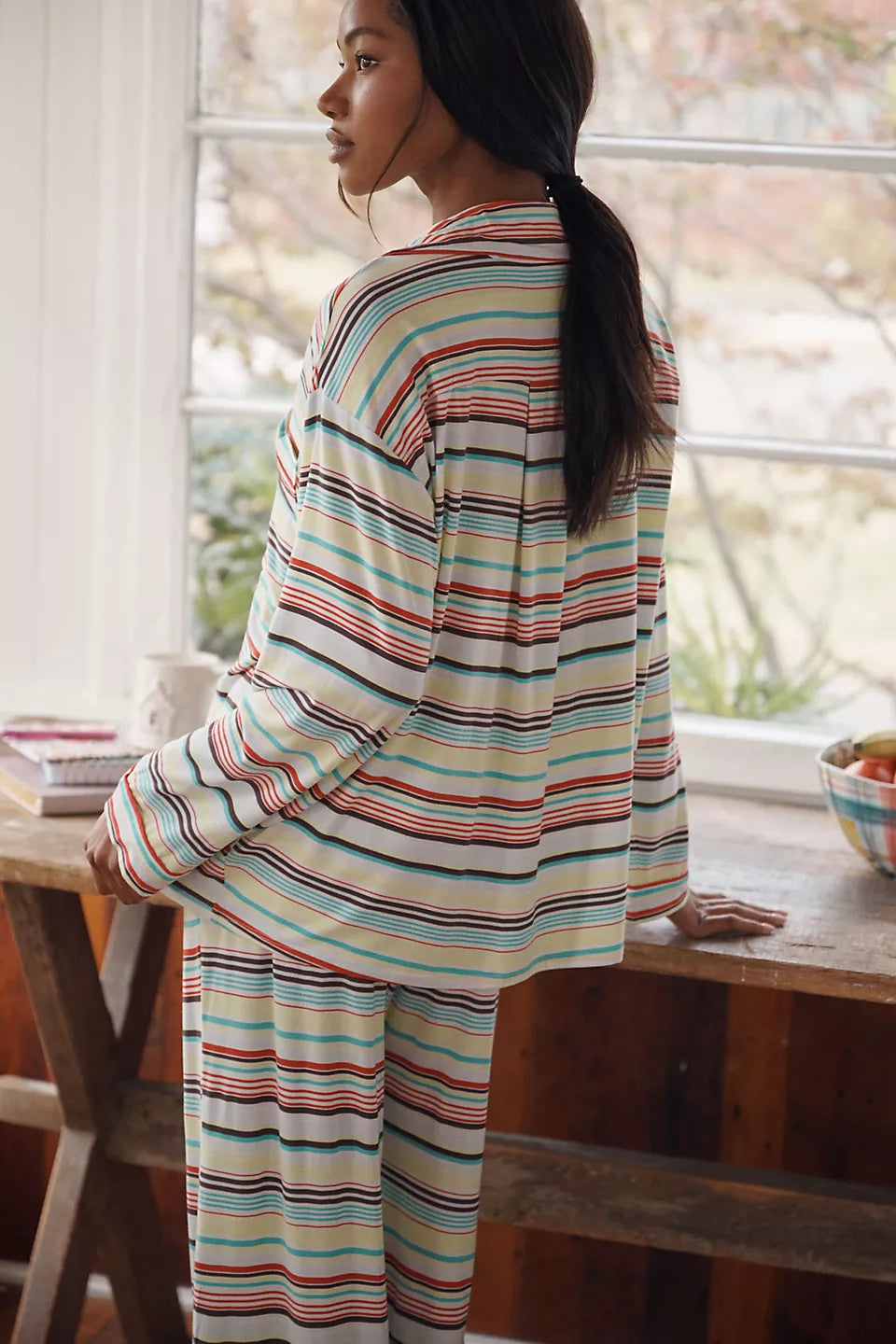 Lyrebird Briar Long-Sleeve Pajama Shirt ModaLuxe