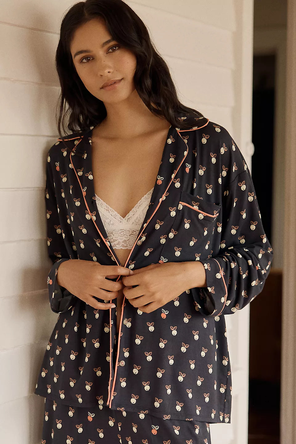 Lyrebird Briar Long-Sleeve Pajama Shirt ModaLuxe