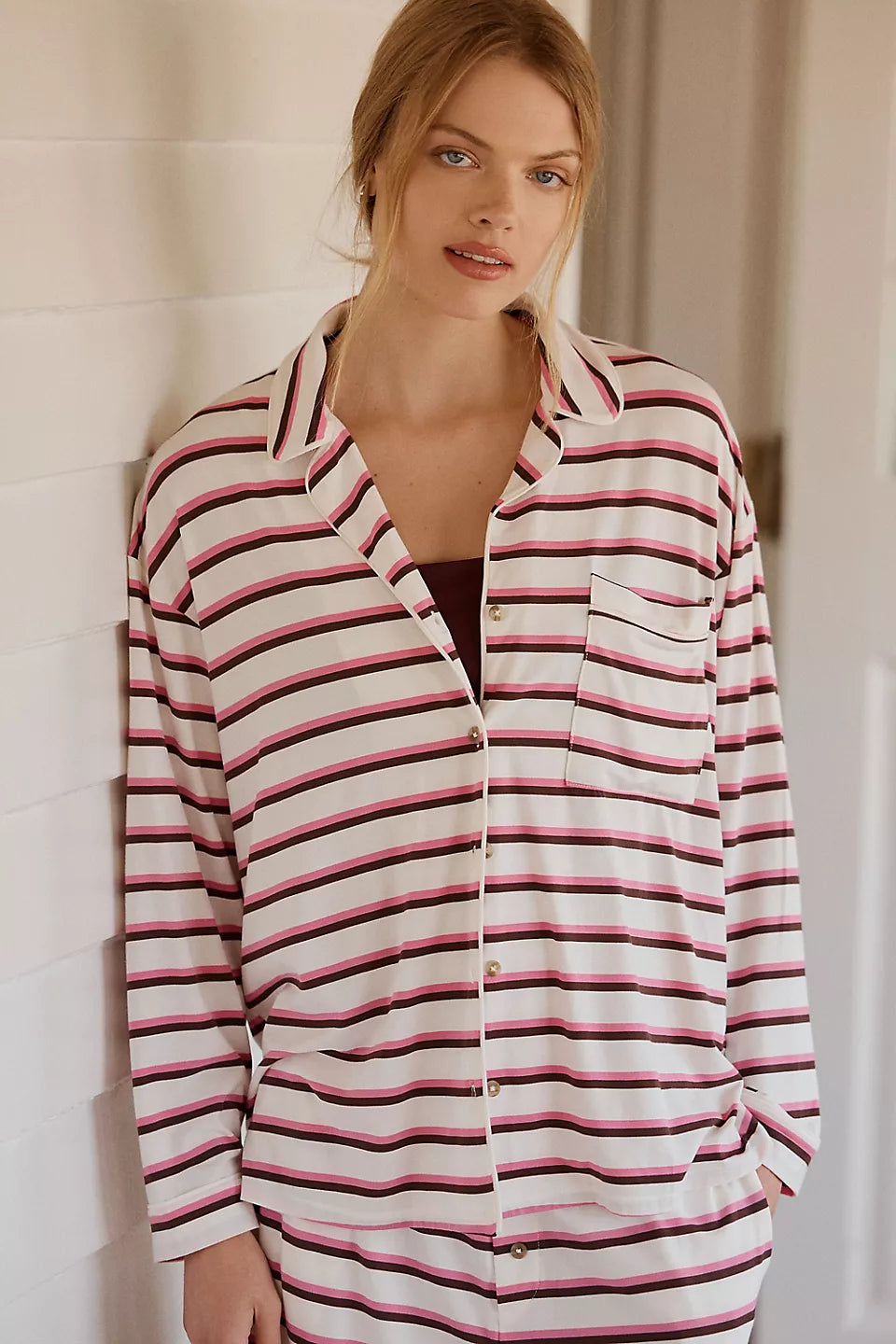 Lyrebird Briar Long-Sleeve Pajama Shirt ModaLuxe