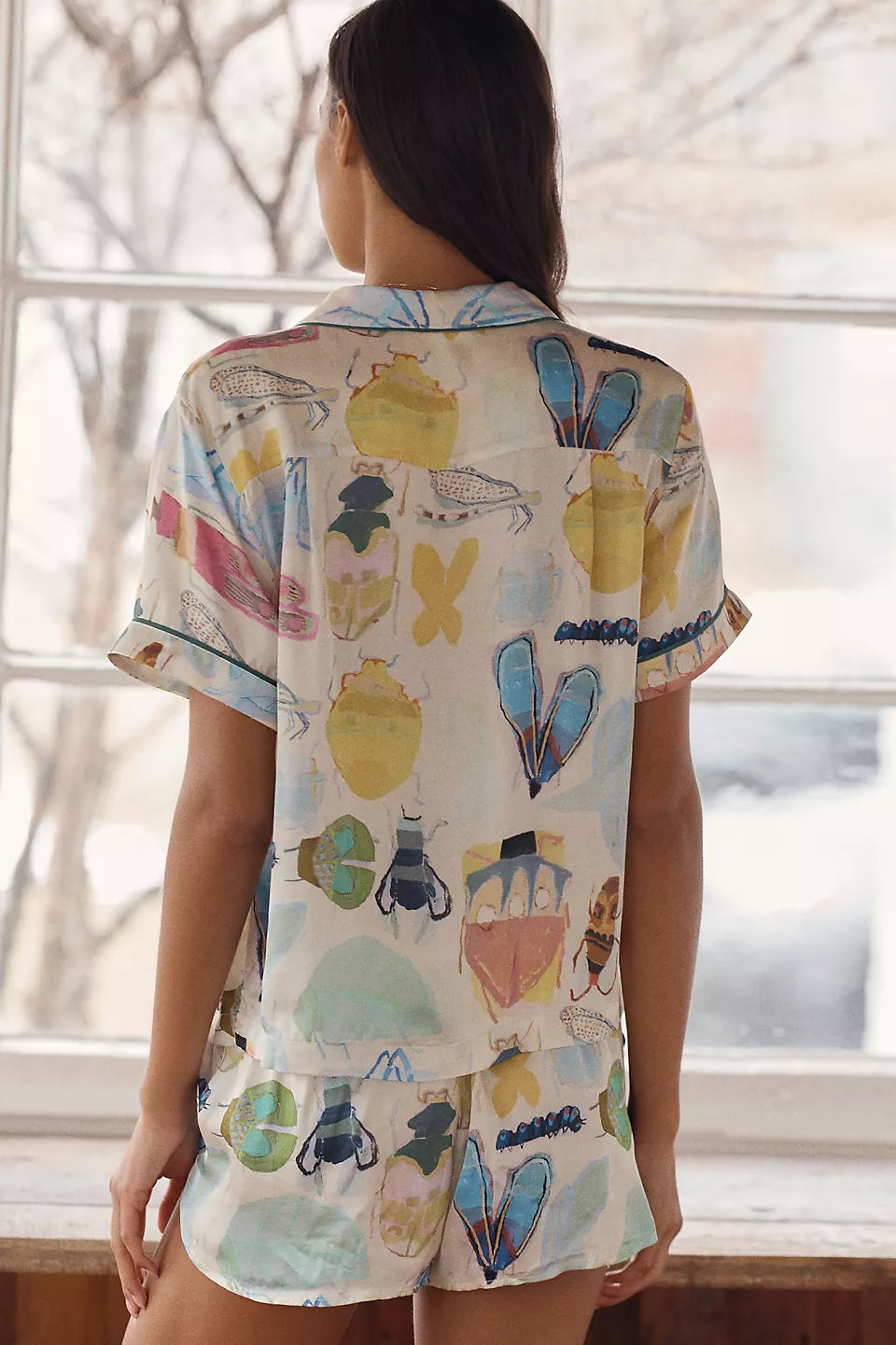 Lyrebird Neela Pajama Top in LB Silky Chartreuse