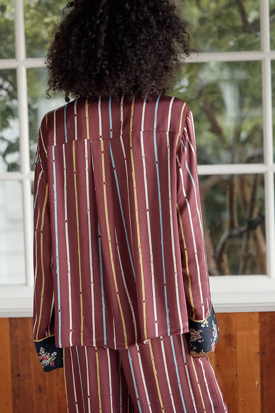 Lyrebird Neela Oversized Pajama Shirt in LB Silky